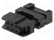 Connector: IDC; plug; female; PIN: 6; with cable clamp; IDC; 1mm Amphenol Communications Solutions