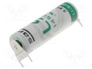 Battery: lithium; 14500; 3.6V; 2600mAh; non-rechargeable 