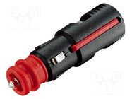 Cigarette lighter plug; screw terminal; Sup.volt: 12÷24VDC; 16A PRO CAR