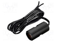 Cigarette lighter socket extension cord; 8A; Sup.volt: 12÷24VDC PRO CAR