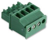 TERMINAL BLOCK, PLUGGABLE, 4POS, 16AWG