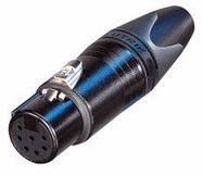 SOCKET, XLR, BLACK, 7POLE