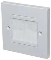 BRUSH FACEPLATE, 1MOD, ABS, WHT