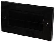 BRUSH FACEPLATE, 2MOD, ABS, BLK