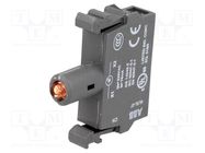 Illuminating unit; 22mm; Illumin: LED; front; 230VAC; red; 8÷15mA ABB