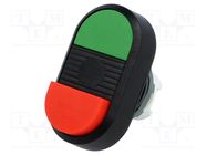 Switch: double; 22mm; Stabl.pos: 1; green/red; none; IP66; MPD; Pos: 2 