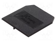 End/partition plate; black; polyamide; 1.5mm POKÓJ