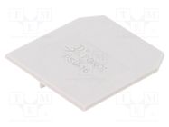 End/partition plate; grey; Width: 1.5mm; polyamide; -25÷100°C 