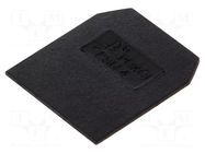 End/partition plate; black; polyamide; 1mm POKÓJ
