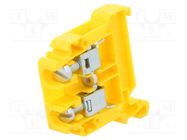 Splice terminal: rail; 0.5÷10mm2; ways: 1; terminals: 2; yellow POKÓJ