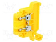 Splice terminal: rail; 0.5÷2.5mm2; ways: 1; terminals: 2; yellow POKÓJ