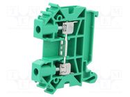 Splice terminal: rail; 0.5÷6mm2; ways: 1; terminals: 2; green; TS35 