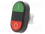 Switch: double; 22mm; Stabl.pos: 1; green/red; none; IP66; flat; MPD 