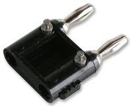 ADAPTOR, 2 4MM-SOLDER, BLACK