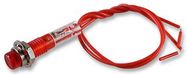 LED INDICATOR, PANEL, 6.4MM, RED, 240VAC