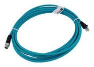 SENSOR CORD, 4P M12 PLUG-RJ45, 5M