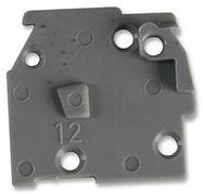 TERMINAL BLOCK END PLATE, GREY