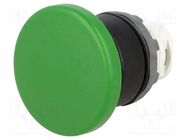 Switch: push-button; 22mm; Stabl.pos: 1; green; none; IP66; mushroom 