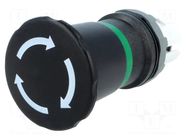 Switch: emergency stop; 22mm; Stabl.pos: 2; black; none; IP66; MPI ABB
