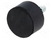 Vibroisolation foot; Ø: 25mm; H: 15mm; Shore hardness: 40±5; 320N ELESA+GANTER
