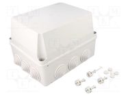 Enclosure: junction box; X: 181mm; Y: 231mm; Z: 160mm; wall mount ABB