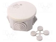 Enclosure: junction box; Ø: 66mm; Z: 35mm; wall mount; IP44; grey ABB