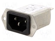 Connector: AC supply; socket; male; 1A; 250VAC; IEC 60320; C14 (E) SCHURTER