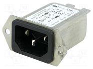 Connector: AC supply; socket; male; 6A; 250VAC; IEC 60320; C14 (E) SCHURTER