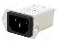 Connector: AC supply; socket; male; 1A; 250VAC; IEC 60320; C14 (E) SCHURTER