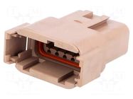 Connector: wire-wire; plug; male; DTM; PIN: 12; IP69K; for cable DEUTSCH