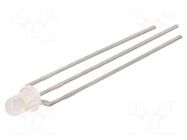LED; yellow/green; 3mm; 45°; Front: convex; 2÷2.4/2÷2.4VDC LITEON
