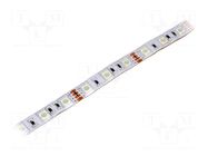 LED tape; RGB; 5060; LED/m: 60; 10mm; white PCB; IP67; 120°; 14.4W/m OPTOFLASH