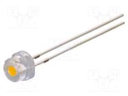 LED; 4.8mm; white warm; 5÷6.5mcd; 140°; Front: convex; 2.7÷3.6VDC OPTOSUPPLY