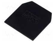 End/partition plate; black; polyamide; 1mm POKÓJ