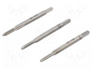 Kit: taps; for blind holes,to the through holes; L: 36mm; 2,1mm ALPEN-MAYKESTAG