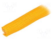 Polyester braid; ØBraid : 19.05mm; polyester; orange; -70÷125°C ALPHA WIRE