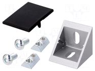 Angle bracket; for profiles; Width of the groove: 8mm; Size: 40mm FATH