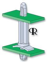 PCB SPACER SUPPORT, NYLON 6.6, 4.8MM
