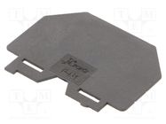 Separating plate; black; Width: 1mm; polyamide; -25÷120°C; UL94V-0 POKÓJ