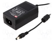 Power supply: switching; 18VDC; 1A; Out: 5,5/2,1; 18W; 85÷264VAC MEAN WELL