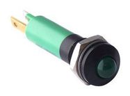 LED PANEL INDICATOR, GREEN, 8MM, 12V