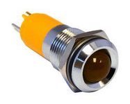 LED PANEL INDICATOR, YELLOW, 14MM, 12V