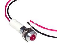 LED PANEL INDICATOR, RED, 8MM, 12VDC