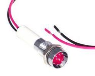 LED PANEL INDICATOR, RED, 8MM, 24VDC