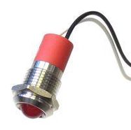 PANEL INDICATOR, RED, 12MM, 24V