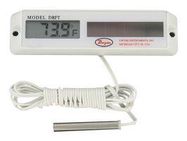 DIGITAL SOLAR-POWERED THERMOMETER, BLAC