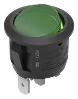 ROCKER SW, SPST-NO, 10A, 250VAC, ILLUM
