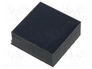 Self-adhesive foot; black; rubber; Y: 12mm; X: 12mm; Z: 5mm FIX&FASTEN