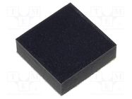 Self-adhesive foot; black; rubber; Y: 8mm; X: 8mm; Z: 2.5mm FIX&FASTEN