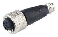 SENSOR ADAPTER, 3P, M12 RCPT-M8 PLUG